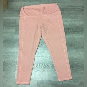 NWT Prana Women Cloud Blush Heather Plus High Rise Stretch Becksa 7/8 Legging 3X